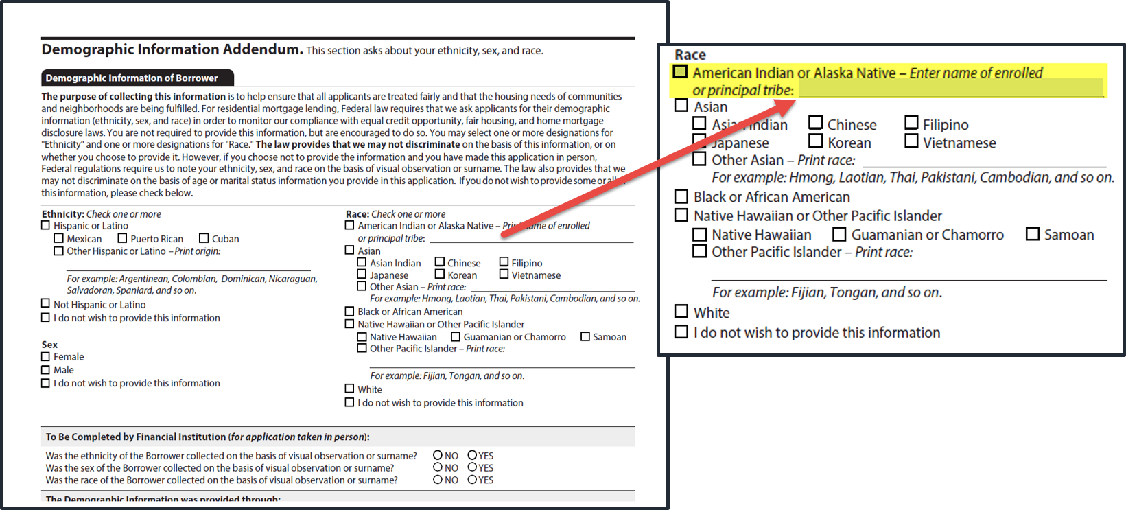 Loan Delivery Job Aids: Tribe Name Information