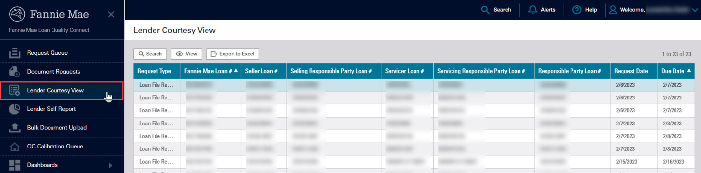 Lender Activity View