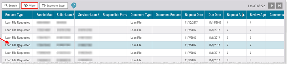 Select Loan > View