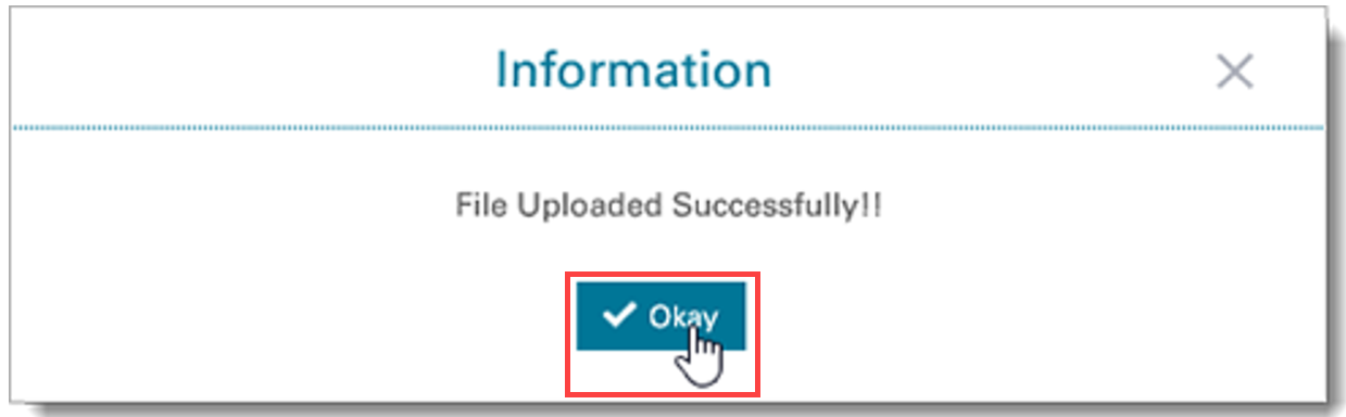 Upload Information Window