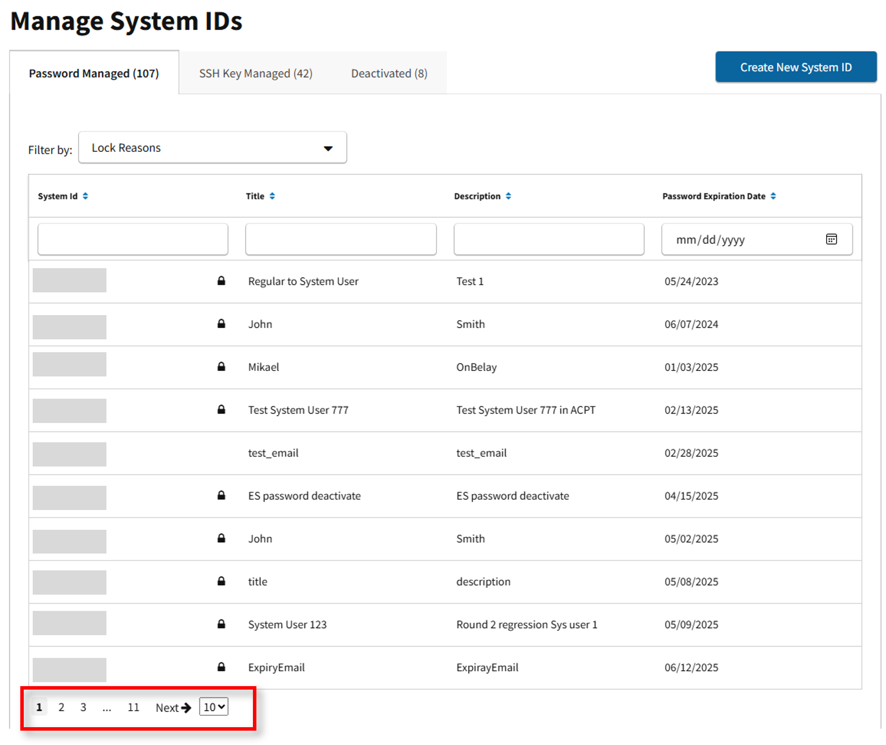 Technology Manager: Changing a System ID Password