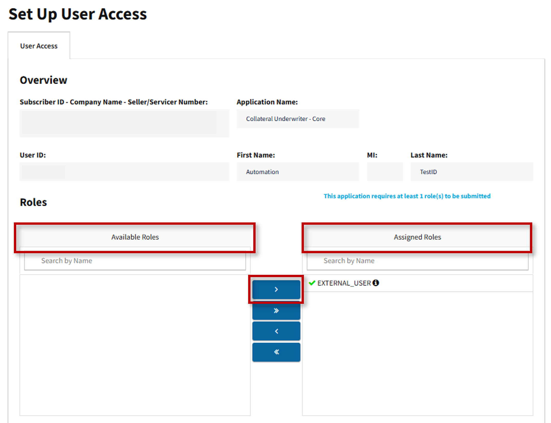 Technology Manager: Grant a User Access to an Application (CA)