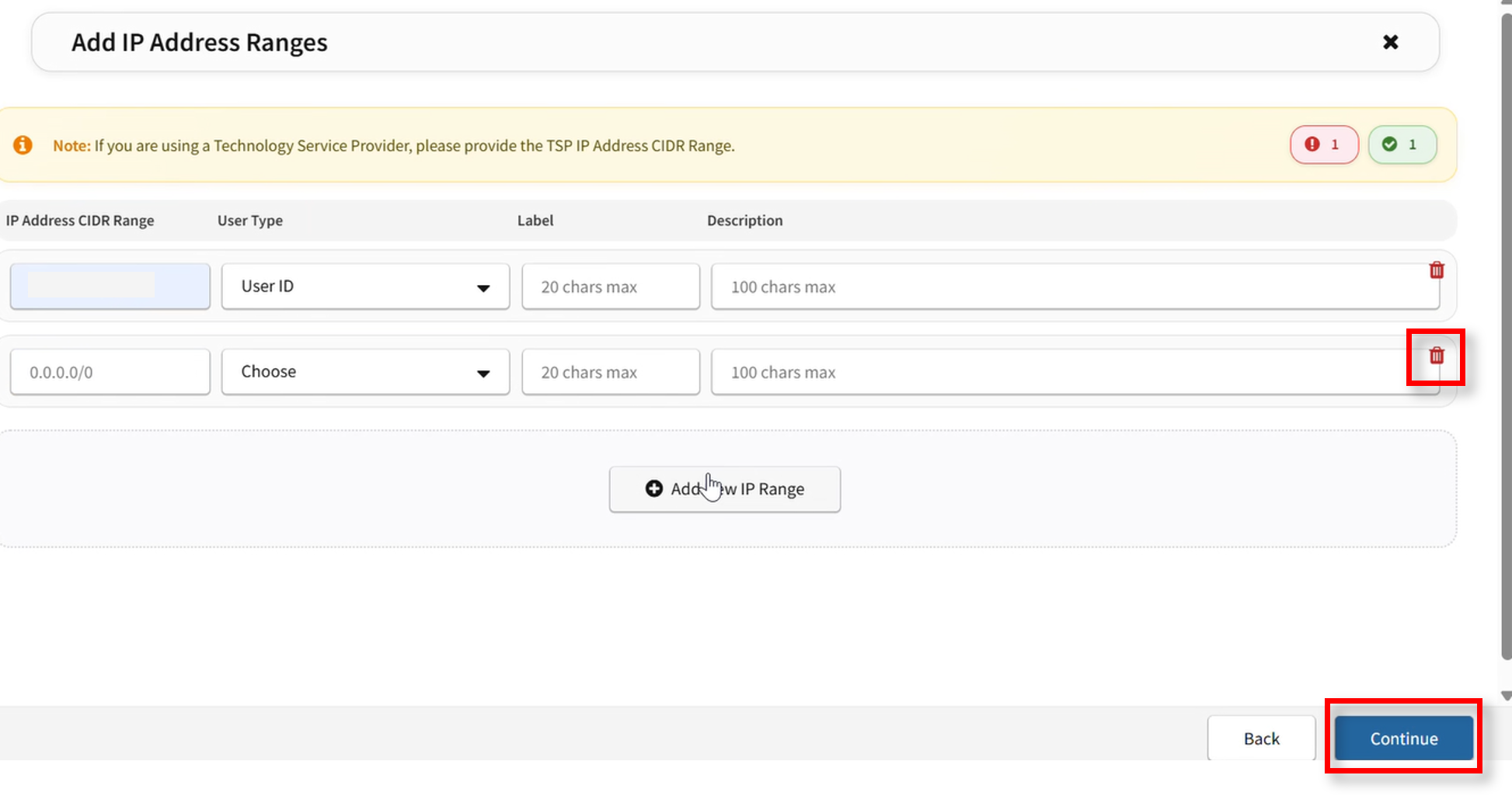 Manage IP Address Restrictions