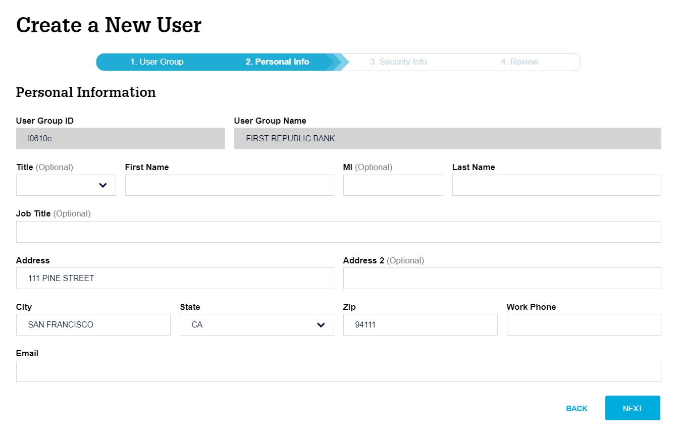 Technology Manager: Create a New User