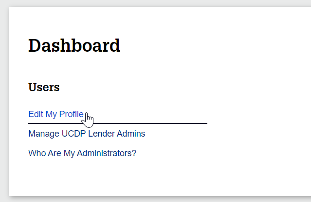 Technology Manager: Edit Your Profile (UCDP)