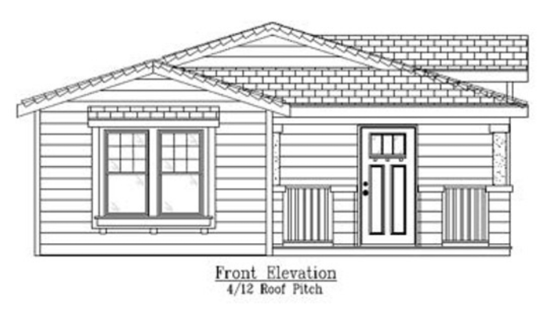 Front elevation of proposed homes