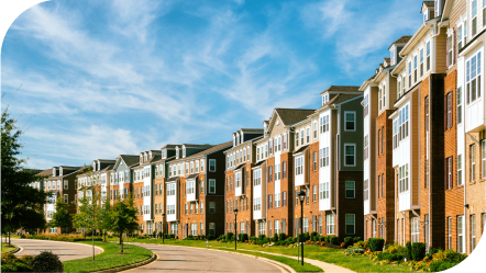 exterior view of multifamily housing