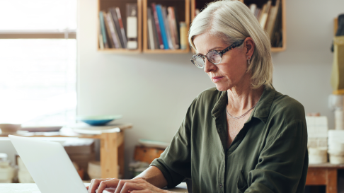 glasses and laptop