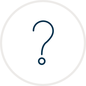  Circular icon with a question mark in the middle